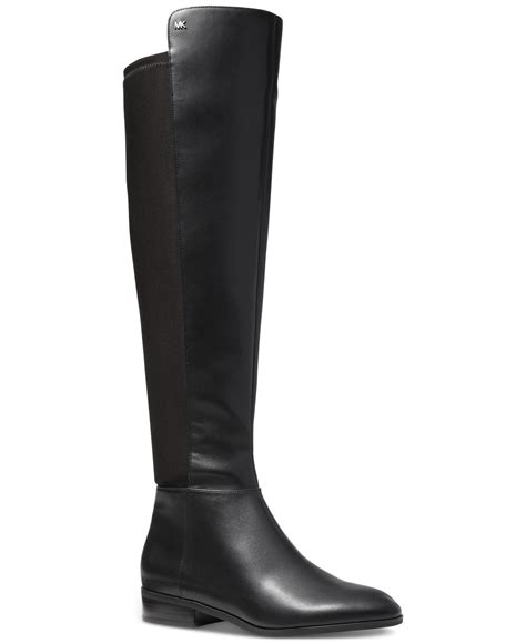 michael kors bromley over knee black leather boots